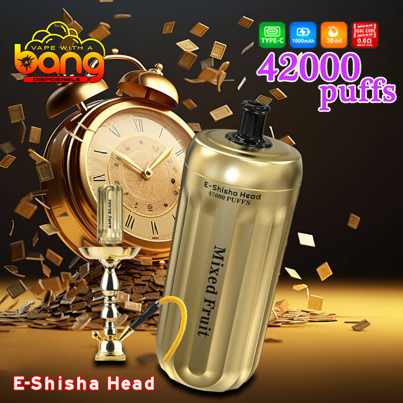 Wholesale Bang Blaze E-Shisha Head 42000 Puffs Gold Design Wholesale Disposable Electronic Cigarette Vape