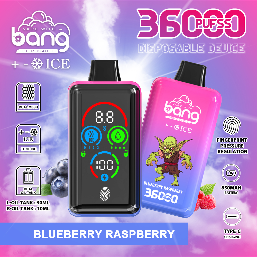 Electronic Cigarette China Wholesale Disposable Vape Bang 36000 Puffs Turn Ice Smart Full Screen Online Shopping Vaper Fingerprint Pressure Regulation