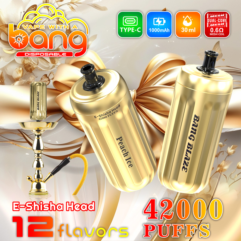 Disposable Bang Vape E-Shisha Head 42000 Puffs Gold Design Wholesale Factory Price