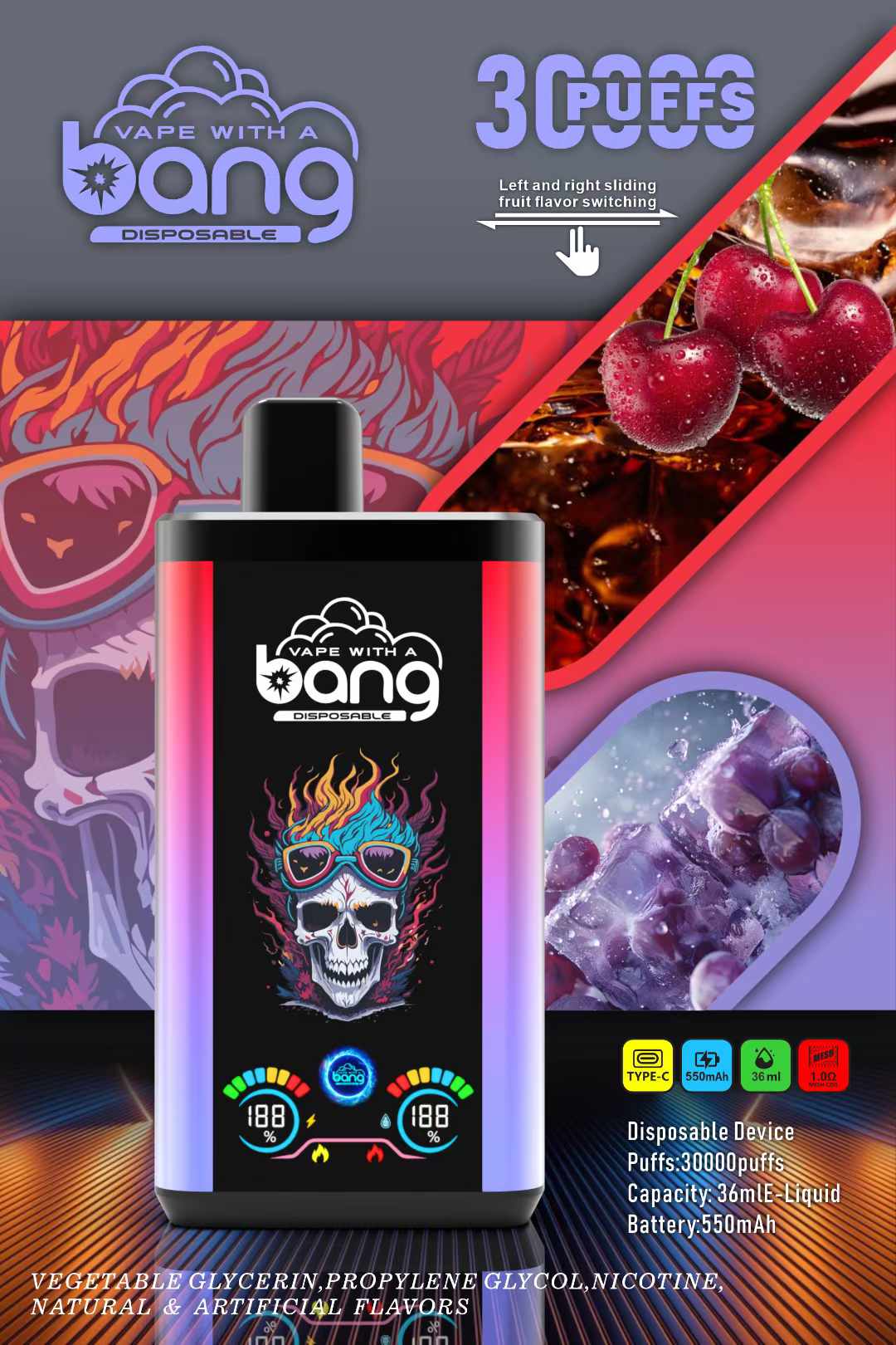 Factory Price Hot Sales Vapers Bang 30000Puffs EU Warehouse Disposable E Cigarette Vape Bang