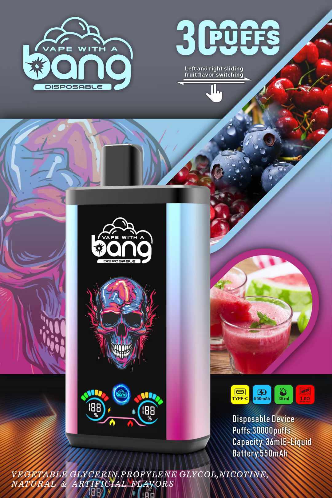 Factory Price Hot Sales Vapers Bang 30000Puffs EU Warehouse Disposable E Cigarette Vape Bang