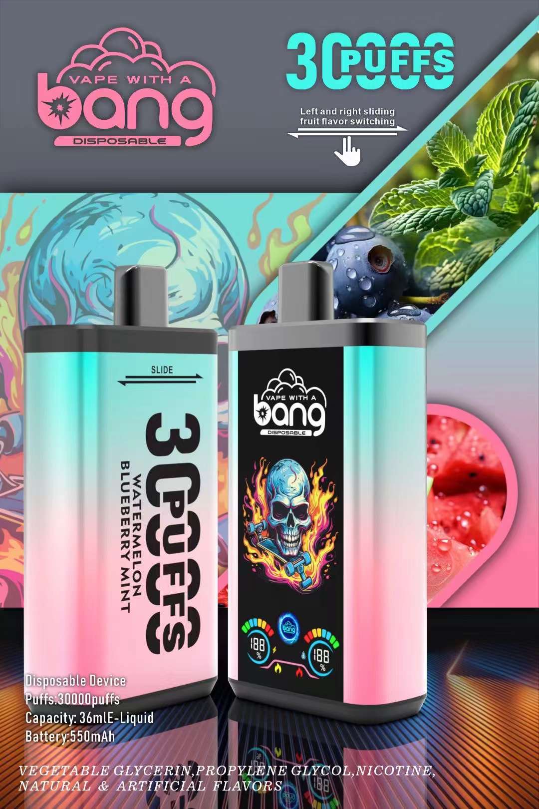 Factory Price Hot Sales Vapers Bang 30000Puffs EU Warehouse Disposable E Cigarette Vape Bang